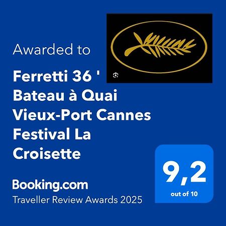 Ferretti 36 ' Bateau A Quai Vieux-Port Cannes Festival La Croisette Dış mekan fotoğraf